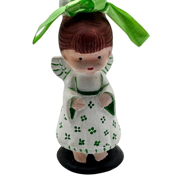 Set Of 5 Hand-Painted Christmas Ornaments With Green Ribbon Hangers - Picture 6 of 12